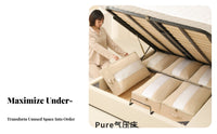 Underbed Fabric Container Space-Saving Under-Bed Clothes Container for Dorm Room