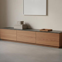 Solid Wood TV Cabinet Stable and Sturdy Walnut Finish Storage Console Build Storage TV Console for Bedroom