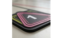10 Pieces Wear-Resistant Triangular Floor Marker Rounded Corners Numbered Training Marker Colored Border Lines Sports Gear Indoor Outdoor