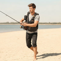 Buoyancy Vest with Whistle Adjustable Utility Vest  Breathable Personal Flotation Device for Anglers, Fishing