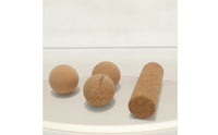 3 Pieces Cork Massage Set Textured Cork Double-Ended Roller Double-Ended Roller for Athletes, Yogis, Muscle Recovery, Home Gym, Mindful Stretching