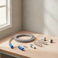 Drain Cleaning Spring Tool for Pipes, Extended 12mm Galvanized Spring, Patented Design