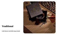 Chinese Design Jewelry Box Elegant Design Sliding Drawer Gift Box Decorative Keepsake Traditional Jewelry Organizer for Women, Bride, Gifting, Bedroom