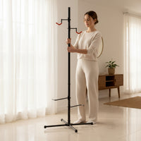 Space-Saving Vertical Bike Stand Adjustable Upright Bike Stand Stable Freestanding Bike Rack Easy to Use for Garage