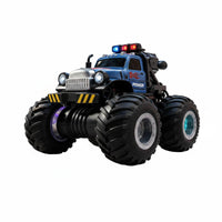 Rechargeable Battery Wireless Control Monster Truck 2.4GHz All-Terrain RC Truck LED Lights RC Trick Drift Car Light up for Boys, Kids, Outdoor, Party, Playground