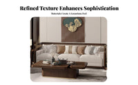 New Chinese design Minimalist Wooden Sofa Set sturdy Wood Frame Lounge Suite Modern Aesthetic Household Furniture for Homeowners, Interior Designers, Design fans, Living Room, Villa, Reception Area