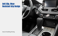 Embossed Leather Gear Cover, Universal Car Gear Knob Sleeve, Handbrake Protector, Anti-Slip, Interior Accessory