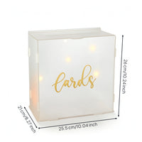 Ceremony Card Holder Box White Card Box with Top Openingopening for Newlyweds, Gift Tables