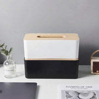 Office Desk Tissue Box for Desk Storage and Home Office, Modern Minimalist Style Box of Tissues, Polypropylene Material for Facial Tissue, White