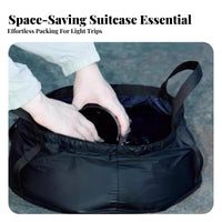 Nylon Collapsible Basin Drawstring Pouch Foldable Basin Multi-Purpose Foldable Pail Easy to Clean