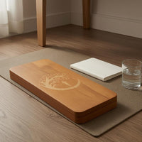 Decorative Design Wooden Mindfulness Foot Board Polished Wooden Meditation Board Wood Grain Wellness Gear