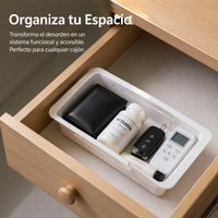Expandable Drawer Organizer, Adjustable Cutlery Organizer for Kitchen, Multi-Purpose Plastic Tray, Neutral Japanese Style for Office