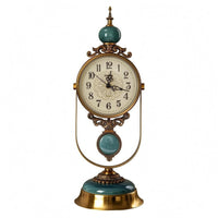 Vintage Mantel Clock Scrollwork Decorative Tabletop Clock Easy to Read Home Decor for Desktop