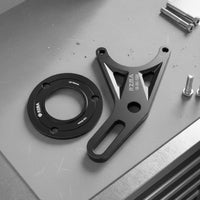 Aluminum Alloy 220mm Disc Brake Adapter Kit CNC Machined Scooter Brake Upgrade Bracket High Strength 84mm Caliper Adapter Bracket Lightweight Design for DIY Mechanics