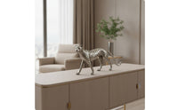 Leopard Figurine Shiny Leopard Sculpture Tabletop Ornament Modern Eye-Catching for Home Decor, Office