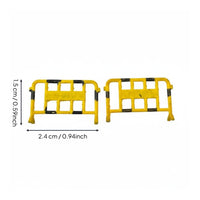 1/64 Scale Traffic Barrier Resin Material Miniature Road Traffic Barrier Highly Detailed Diorama Crowd Control for Hobbyists, Sand Tables