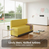 Curved Sectional Sofa and Table Set Irregular Shape Reception Seating unrestricted Combination Commercial Furniture for Homeowners, Waiting Room, Public Space
