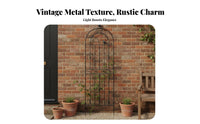 Long-Lasting Wrought Iron Border Fence Heavy Duty Decorative Metal Garden Fence Easy Installation Vintage Design Garden Picket Rustproof for Gardeners, Homeowners, DIY Enthusiasts, Patio, Yard, Pathway