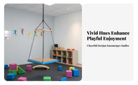 Vestibular Stimulation Suspended Platform Swing Long-Lasting Construction Adjustable Hanging Seat Soft and Sturdy Indoor Play Equipment Easy Installation for Children, Toddlers, Occupational Therapists, Kindergartens, Playrooms, Playroom, Bedroom