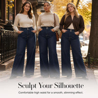 Women's High-Waist Wide Leg Flare Jeans Winter 2024