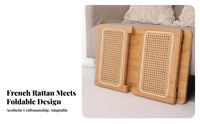 Space-Saving Foldable Rattandesign Table Multi-Purpose Foldable Chabudai Lightweight & Portable Floor Desk No Assembly Required for Apartment Dwellers, Telecommuting Workers, Bay Window, Small Areas, Tea Ceremony, Bedroom