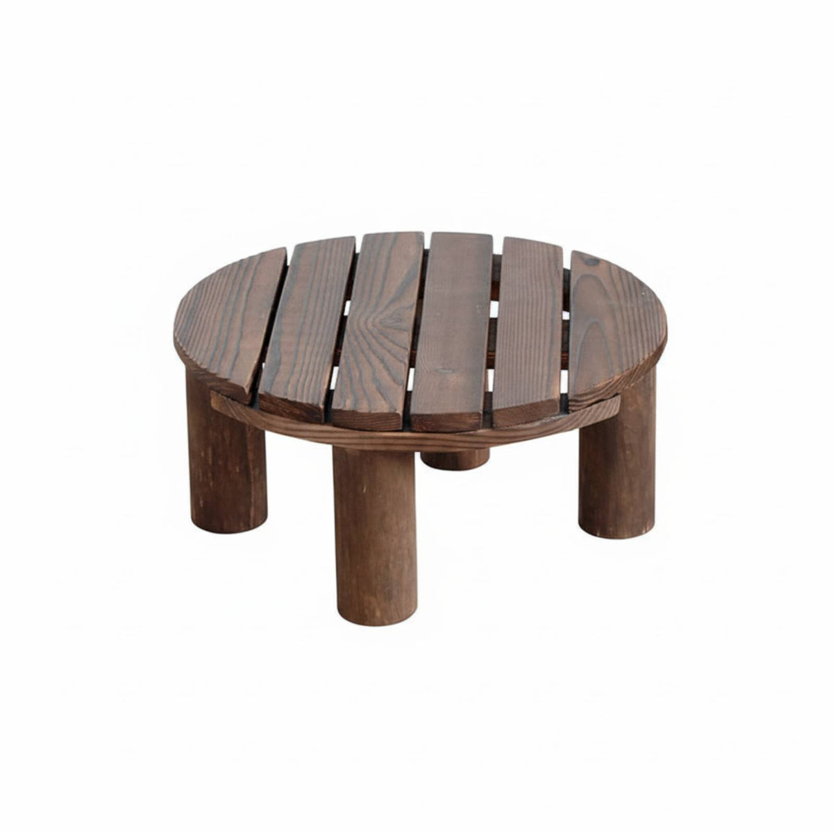 adaptable Round Wooden Riser Natural Wood Texture Round Floor Riser long-lasting Sturdy Plant Stand Traditional and traditional design for aquatic tank hobbyists, Interior Decorators, Gift Givers, Living Room, Balcony, outdoordoor, Entryentry