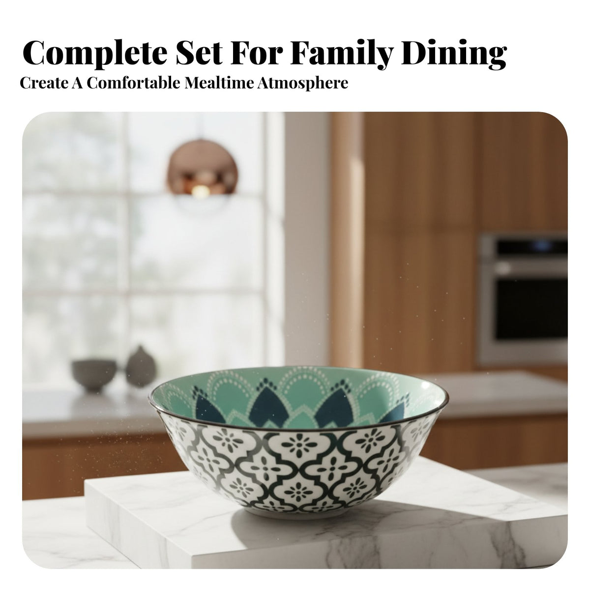 Bohemian Ceramic Bowl Set, Gift Tableware, Dinnerware, Adult, Global