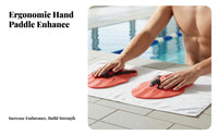 Swim Training Paddles Increases Propulsion Swim Hand Paddles Adjustable Straps Webbed Swimming Gloves for Swimmers, Adults, Upper Body Workout, Diving