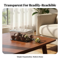 Lidded Beverageware Cabinet particleproof with Lid Display Case Clear View Design