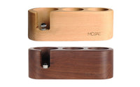 Silicone Pads Wooden Portafilter Stand Natural Wood Grain Portafilter Holder Stand Single-Piece Espresso Tool Organizer Compact