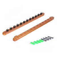 12 Slot Wall Mounted Cue Rack Dual Sided Billiard Cue Rack Mounting Screws Included Pool Stick Holder Rounded Ends for Game Room, Home Bar