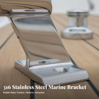 Boat Handrail Stanchion Base Yacht Rail Base Saltwater Boat Handrail Bracket for Flagpole Mounting, Deck, Bimini Top
