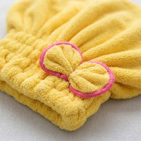 Hair Towel Wrap for Women with Quick Dry Coral Fleece, Absorbent Head for After Shower, Lightweight Bow Knot Design