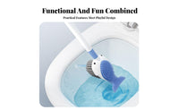 Sea Creature Shaped Toilet Brush Scratch Bristles Sea Creature Toilet Brush Set Space-Saving for Kids