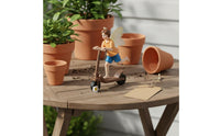 Creative Design Fairy Boy Scooter Figurine Ideal Gift Scooter Boy Statue Resin Elf Ornament for Desktop