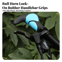 2 Pieces Anti-Slip Mountain Bike Handle Grip Wear-Resistant Mountain Bike Hand Grips Shock Absorbing Lock-on Handlebar Grip for Mountain Bikers, Commuters, Trail Riding, Long-Distance Cycling