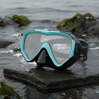 Leak Proof Snorkel Mask and Tube Set Easy Breathing Snorkeling Mask with Snorkel Dry Top Anti-Fog Snorkeling Gear Travel Friendly for Teens, Diving, Swimming