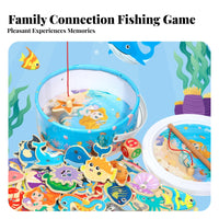 Educational Fishing Toy Set Parent-Child Interaction Fishing Game Hand-Eye Coordination Develops Fine Movement Skills for Toddlers, Girls, Preschoolers