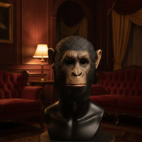 Ape Headpiece Full-Head Wearable Primate Headpiece Realistic for Adults, Cosplayers, Costume Parties, Jokes