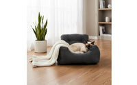Double Pet Car Sofa Large Capacity Car Trunk Dog Bed Soft Pet Travel Bed Safety Tethers for Drive Trips