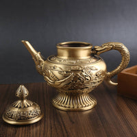 Dragon Teapot Figurine Traditional Chinese Antique Style Teapot Sculpture Vintage Tabletop Ornament for Study