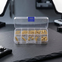 Interchangeable Heads Hot-Melt Insert Nut Soldering Kit Transparent Storage Case Insert Nut Soldering Iron Compartment Organizer
