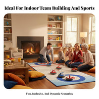 Dry Land Floor Curling Rock Fun Game Indoor Sliding Curling Stone Smooth Sliding Collaborative Play Activity for Families
