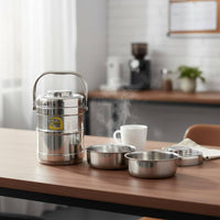 Stainless Steel Thermal Lunch Box Large Capacity Insulated Food Container Multi-Compartment Bento Box Leak-Resistant