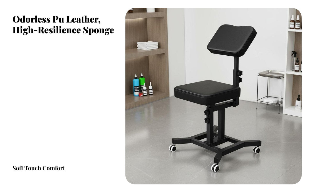 Multi-Functional Multifunctional Chair Ergonomic Design Adjustable Chair Padded Seat Adjustable Artist Stool High-Density Foam Cushion for Beauticians, Estheticians, Massage Therapists, Spa