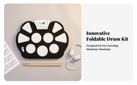 Portable Roll-up Drum Set Headphone Compatible Roll-up Electronic Drum Mat Lightweight Percussion Toy Multiple Sound Options for Beginners, Kids, Families, Home Practice, Travel, Music Learning, Outdoor Activities