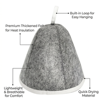 Sauna Hat for Steam Bath, Steam Room Essential Parts, Heat Resistant Sauna Cap, Stylish Appearance Sauna Hat, Sauna Hat with Hanging Loop