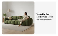 Biscuit Sofa Minimalist Design Deep Seat Sectional Sofa Firm-Density Foam Filling Upholstered Chaise Sectional for Homeowners, Lounge Area