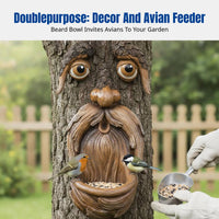 Old Man Face Sculpture Weather Resistant Old Man Tree Embracer Hand Painted Easy Installation for Gardeners, Patio