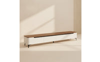 TV Cabinet with Drawers Solid Wood Low-Profile Media Cabinet Modern-Minimal TV Stand for Families, Living Room, Apartments